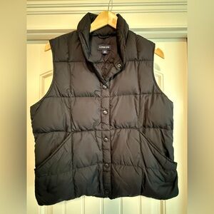 Lands' End Puffy Black Down Vest